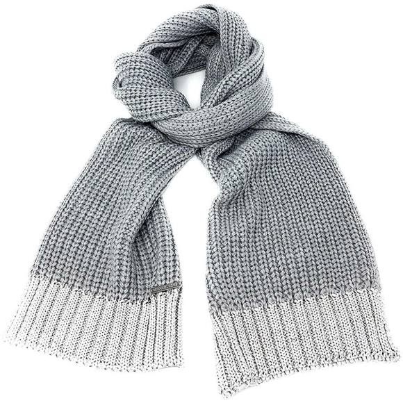 Michael Kors Silver Metallic End Muffler Scarf - Picture 1 of 2